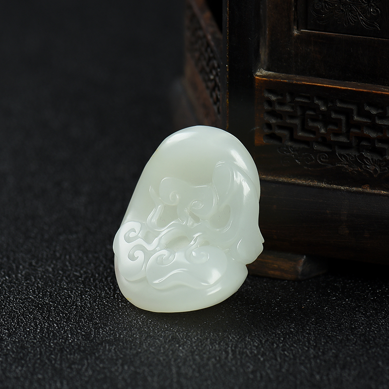 籽料和田白玉吊坠-红掌柜