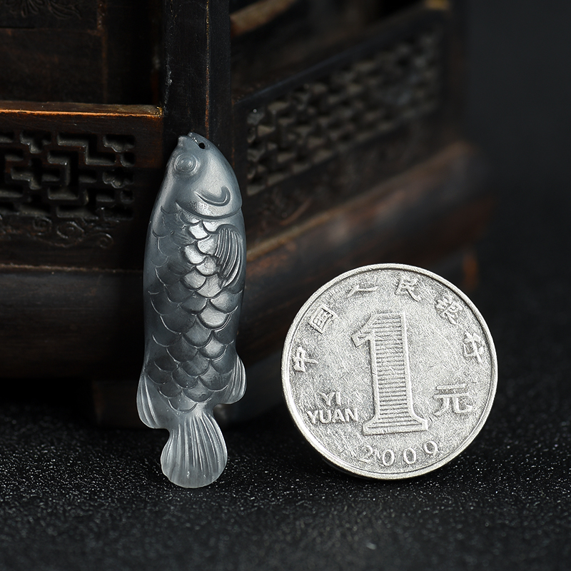 新疆籽料和田墨玉吊坠-红掌柜