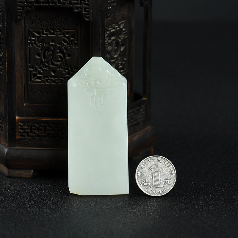 和田白玉子冈牌-红掌柜