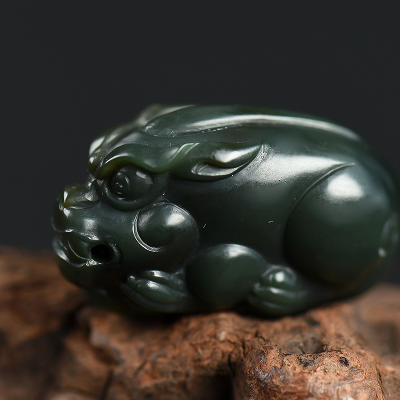 和田墨玉貔貅-红掌柜