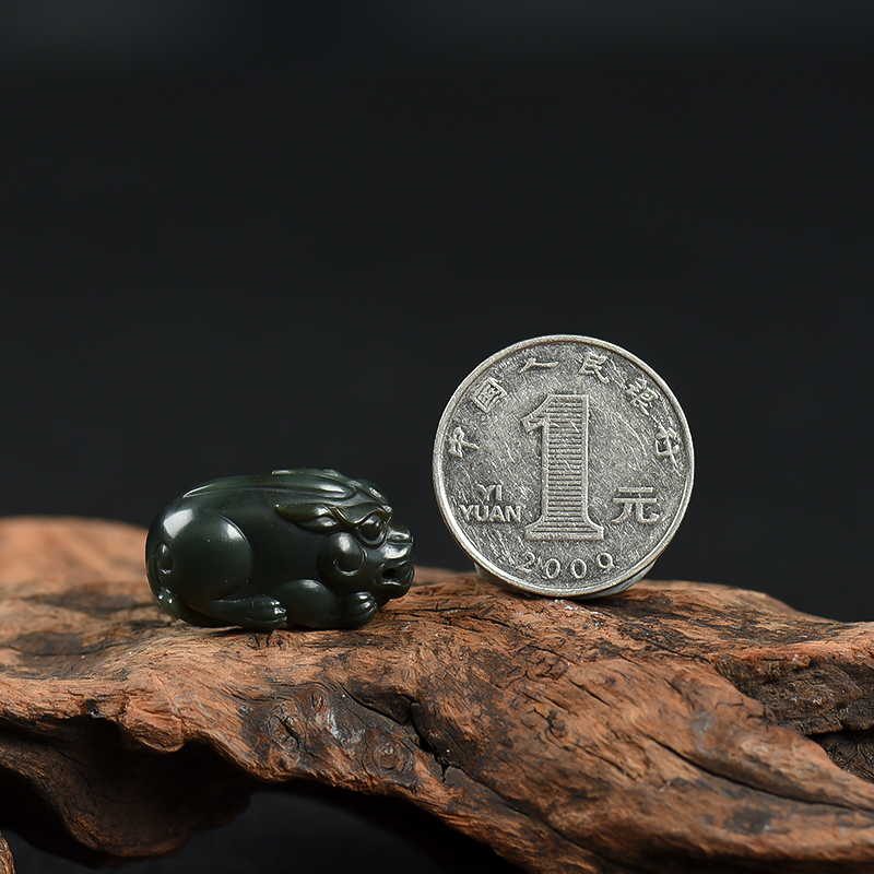 新疆和田墨玉貔貅吊坠-红掌柜