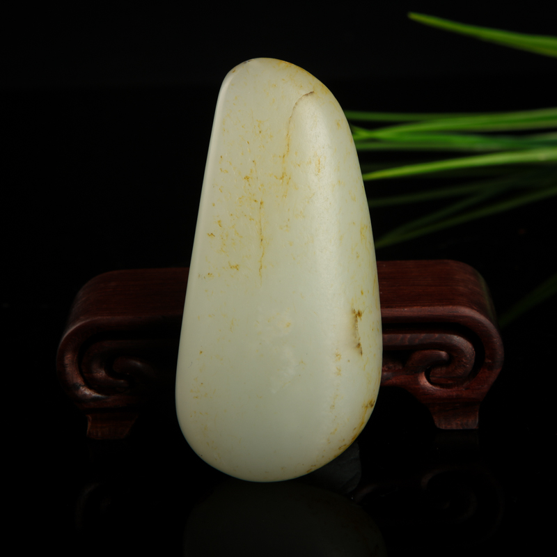 和田白玉关羽吊坠-红掌柜