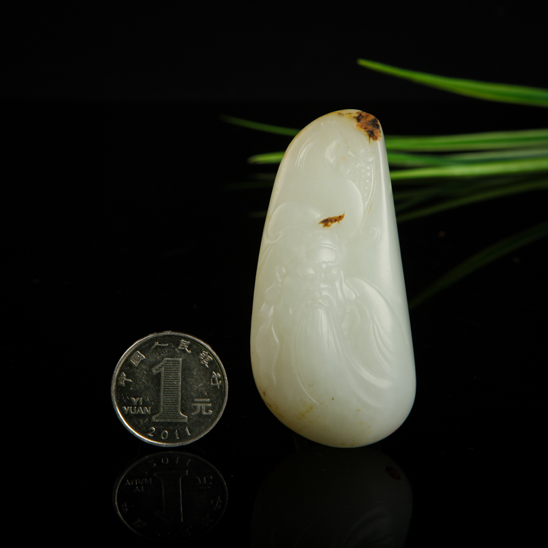 籽料和田白玉吊坠-红掌柜