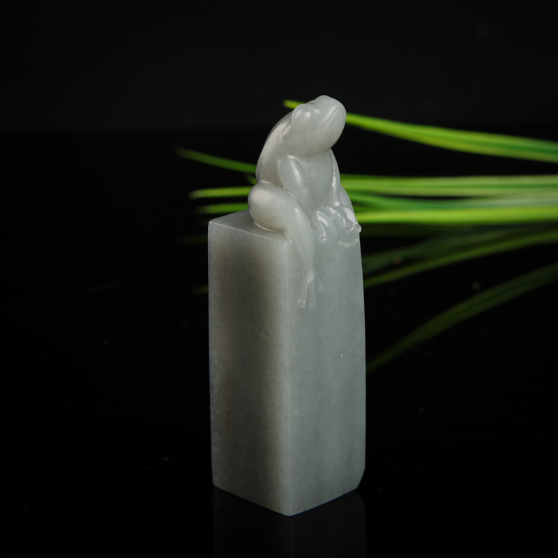 籽料和田青花玉印章-红掌柜