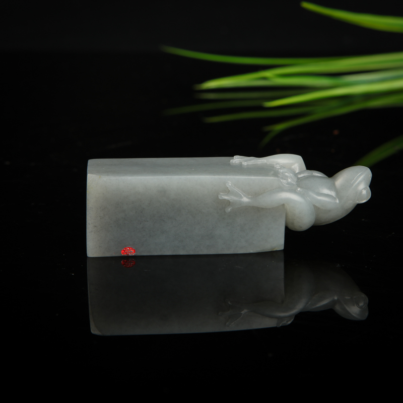 和田青花玉印章-红掌柜