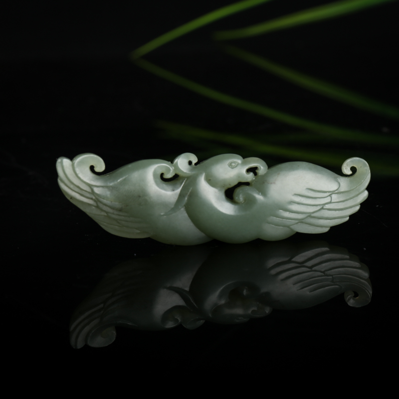 和田青玉凤凰吊坠-红掌柜