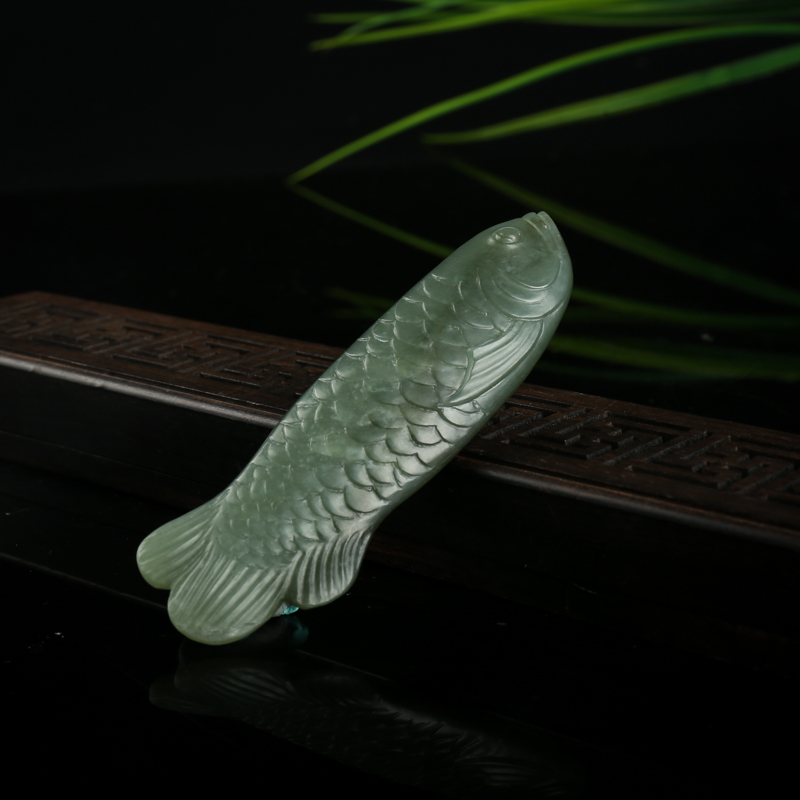 天然和田青玉金玉满堂吊坠-红掌柜