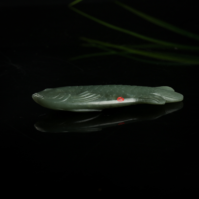 籽料和田青玉金玉满堂吊坠-红掌柜