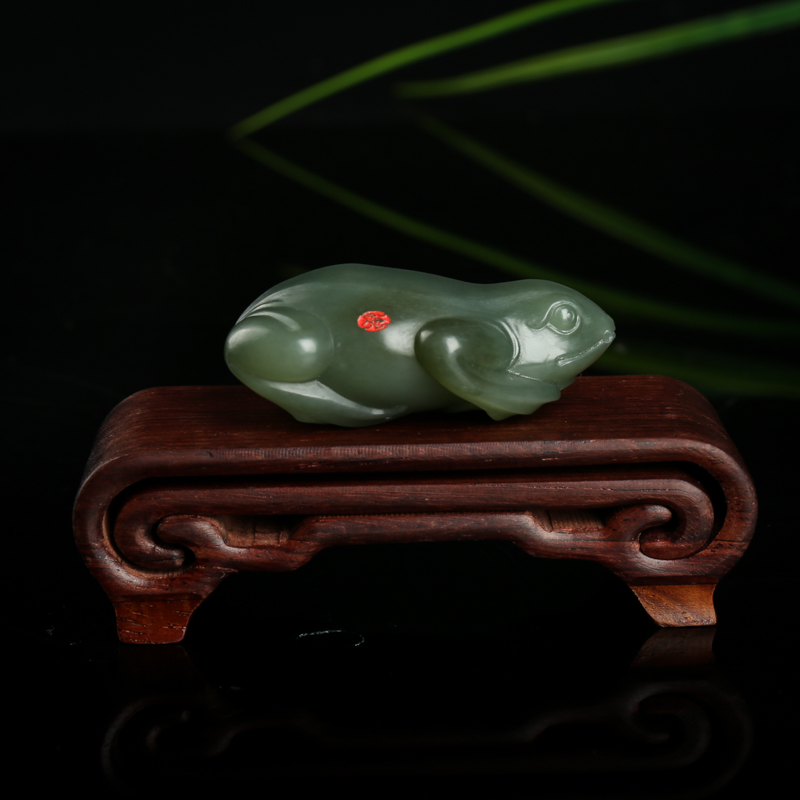 籽料和田青玉招财进宝吊坠-红掌柜