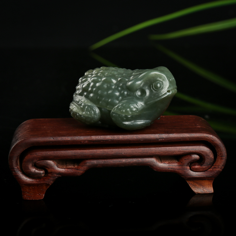 籽料和田青玉招财进宝吊坠-红掌柜