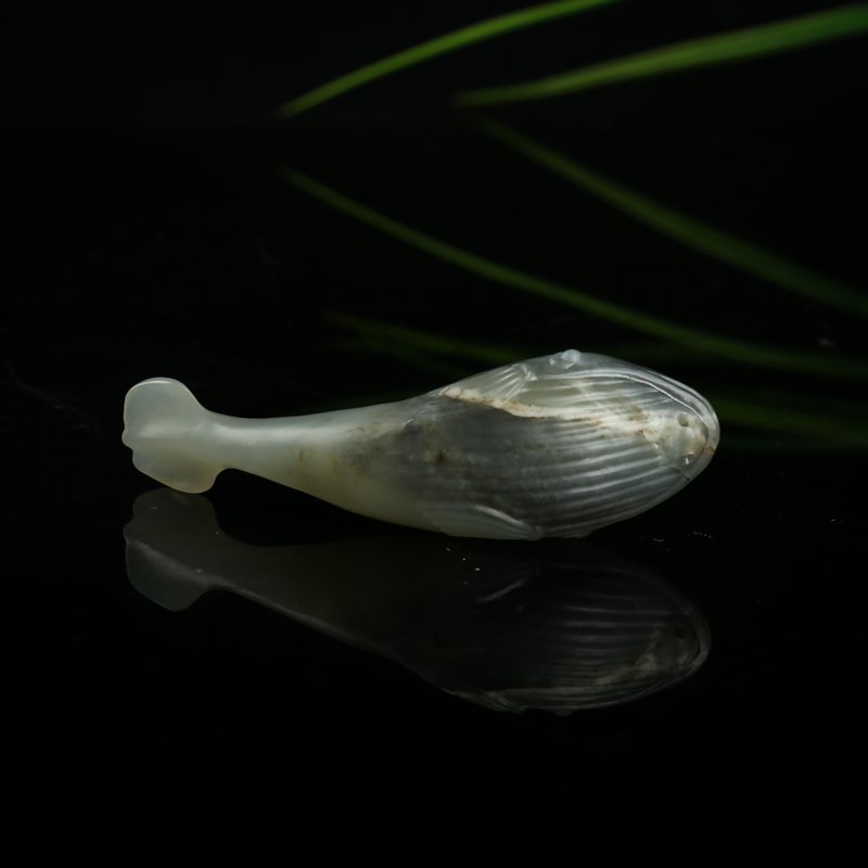 籽料和田青花玉吊坠-红掌柜