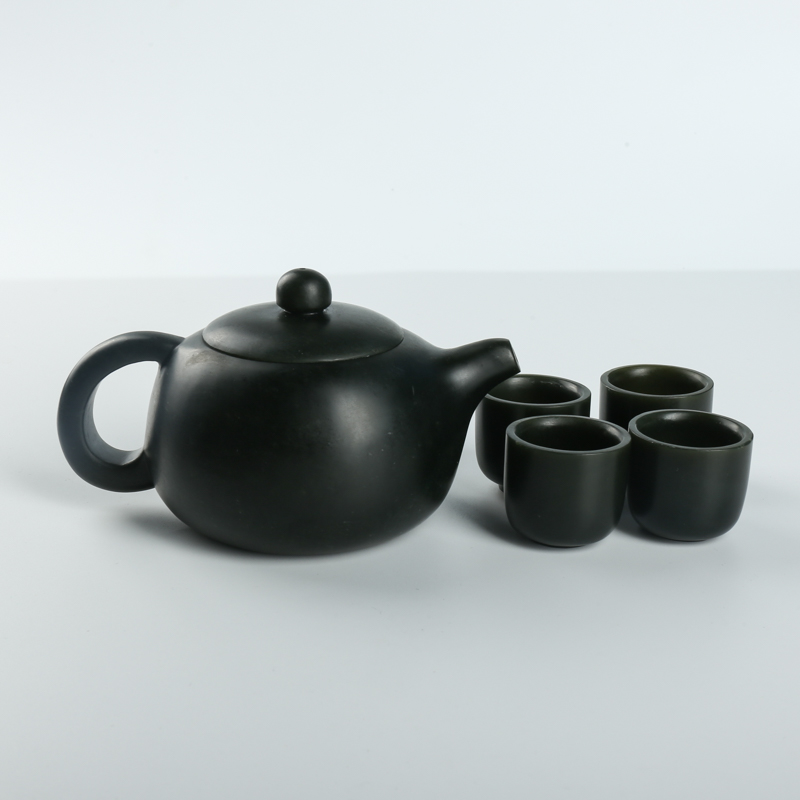 山料和田青玉茶壶摆件-红掌柜