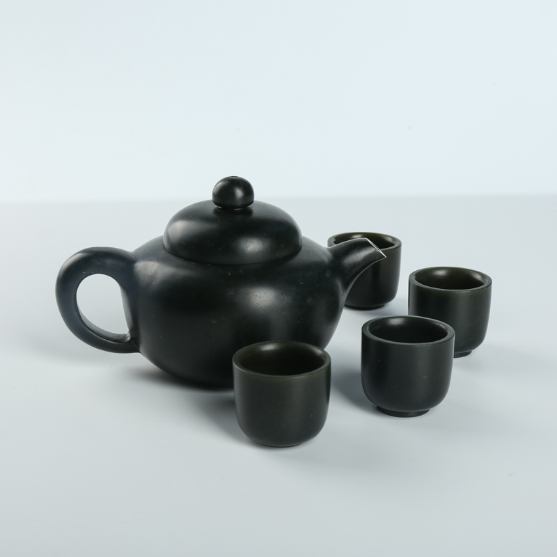 山料和田青玉茶壶摆件-红掌柜