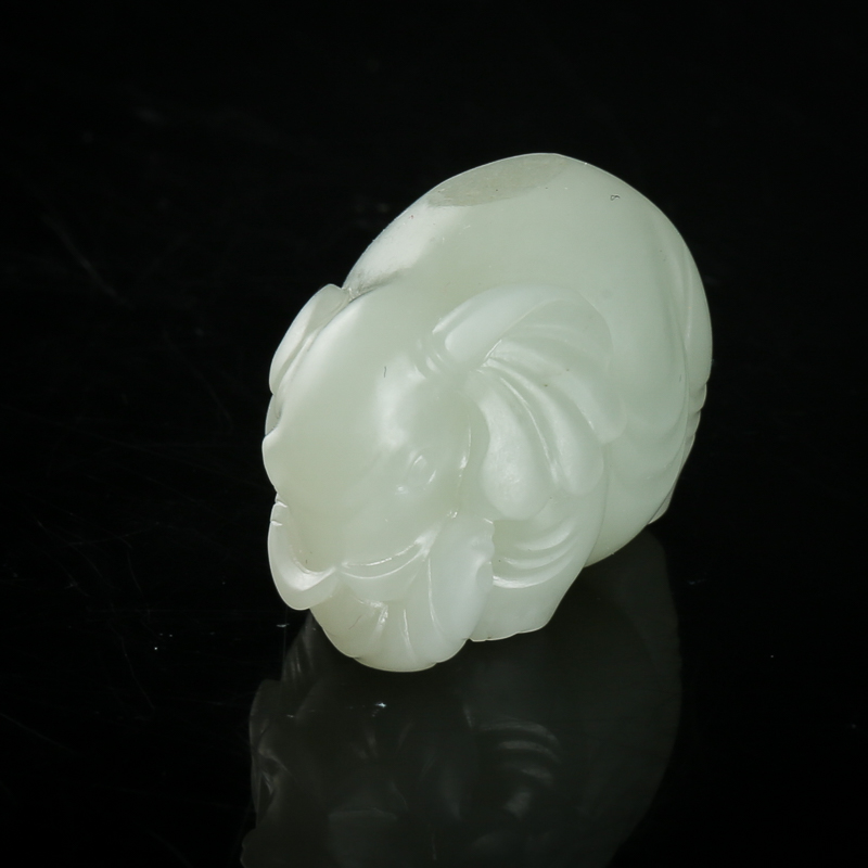 新疆天然籽料和田白玉吊坠-红掌柜