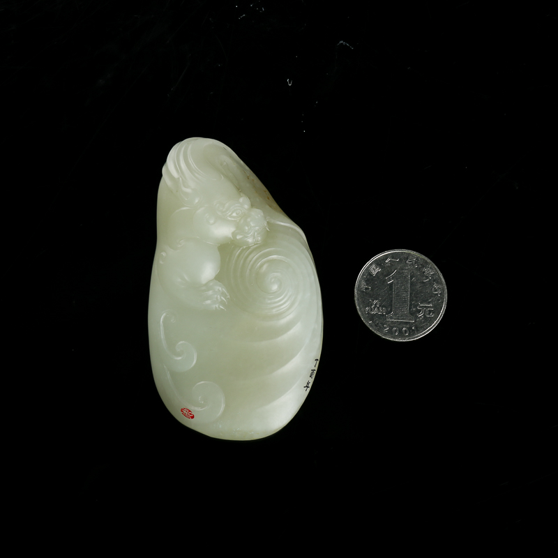 籽料和田玉貔貅吊坠-红掌柜