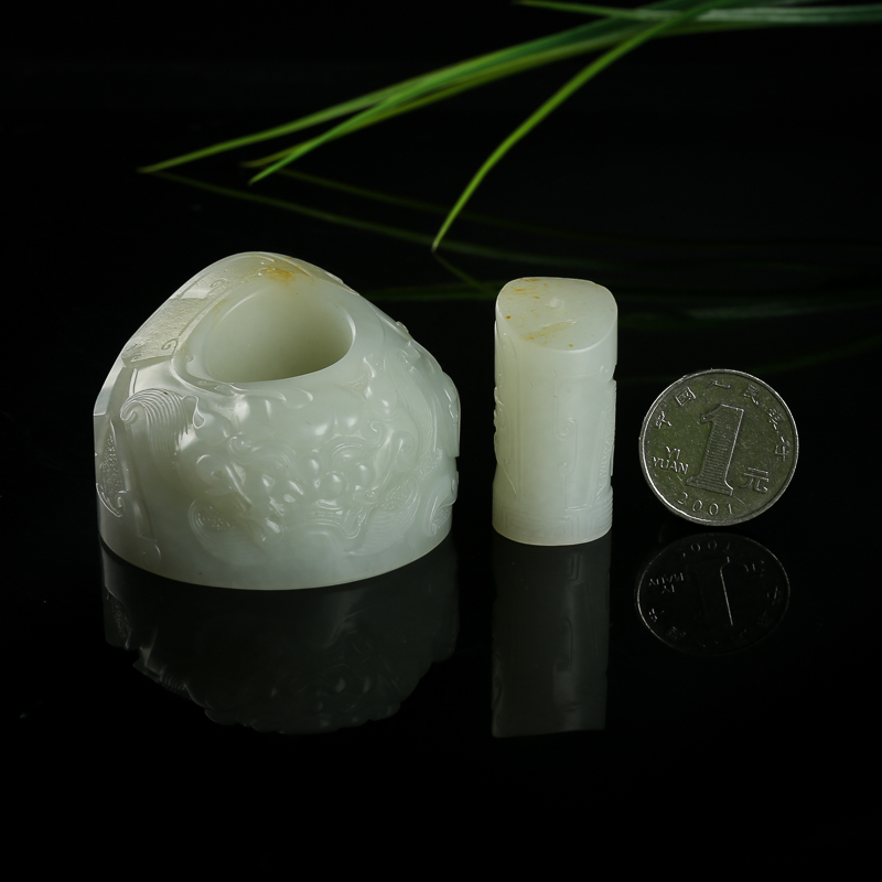 籽料和田白玉手把件-红掌柜