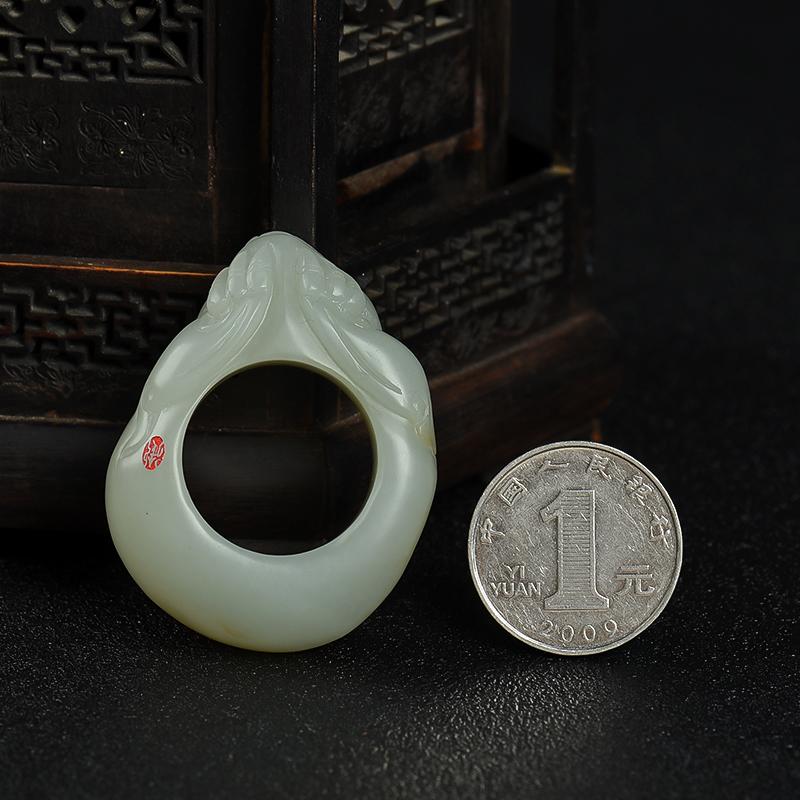 新疆和田玉貔貅扳指-红掌柜