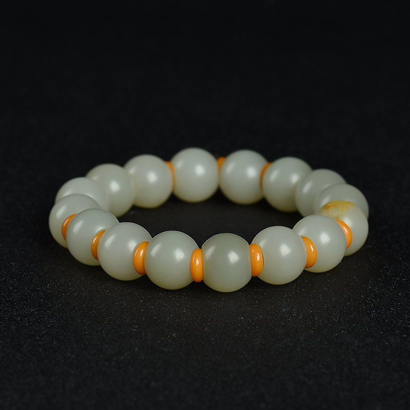 籽料和田白玉手串-红掌柜