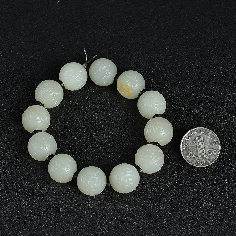 籽料和田白玉手串-红掌柜