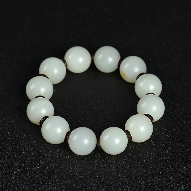 山料和田玉手串-红掌柜