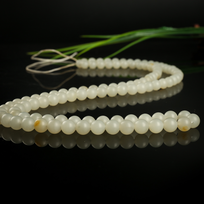 和田白玉108佛珠-红掌柜