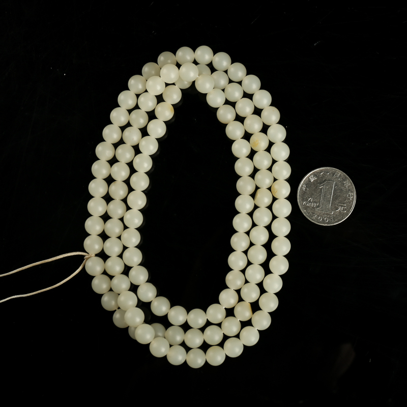 和田白玉佛珠-红掌柜