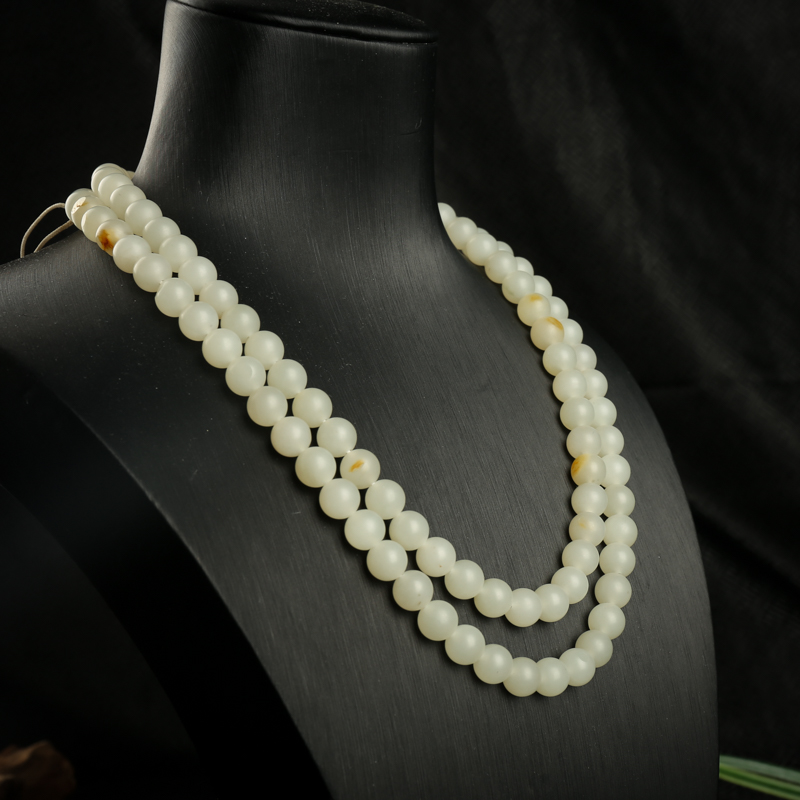 籽料和田白玉108佛珠-红掌柜