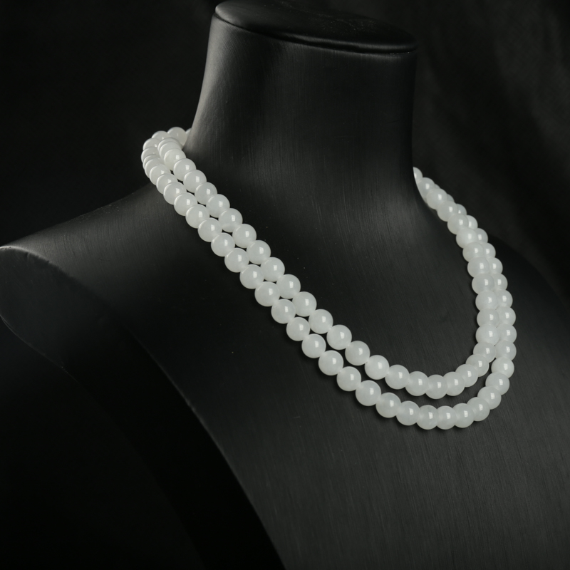 山料和田白玉108佛珠-红掌柜