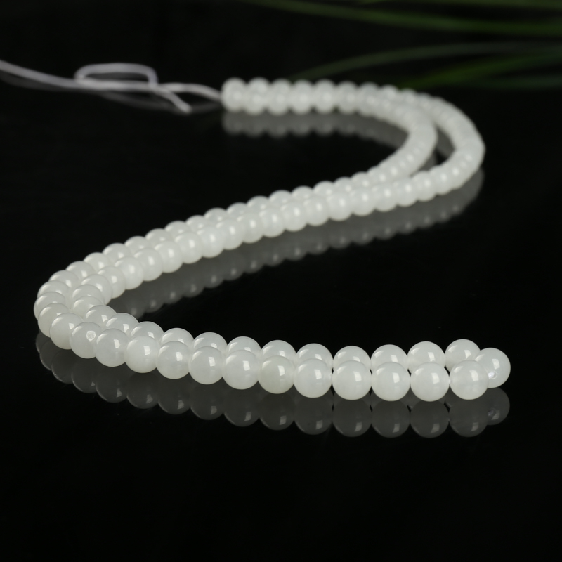 天然和田白玉108佛珠-红掌柜