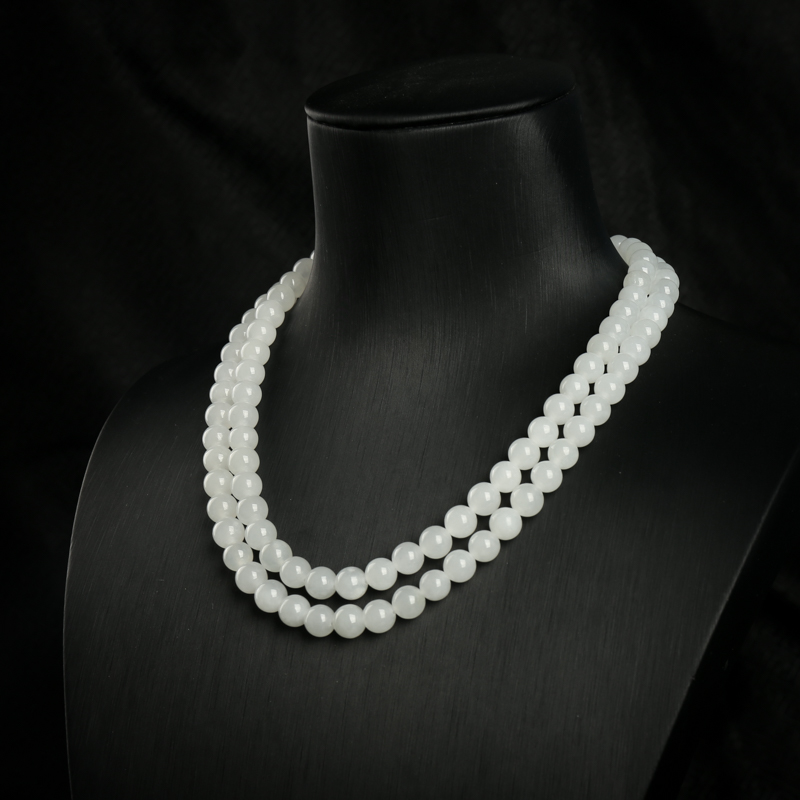 6.5mm山料和田玉108佛珠-红掌柜