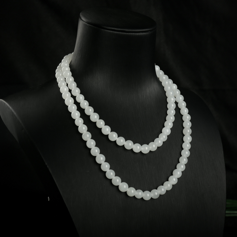 山料和田白玉108佛珠-红掌柜