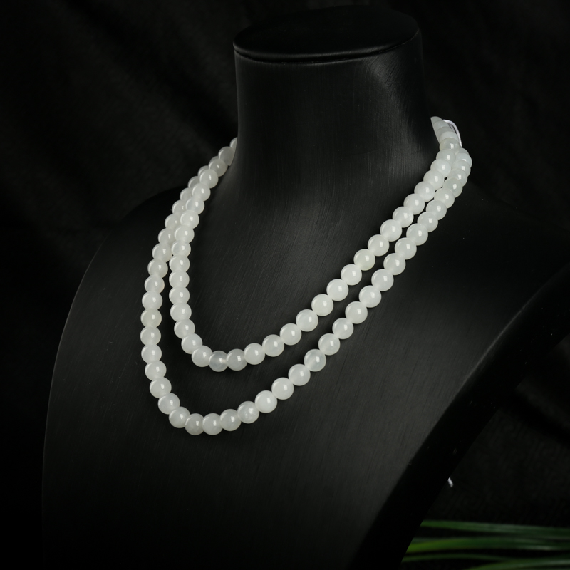 6.5mm山料和田玉108佛珠-红掌柜