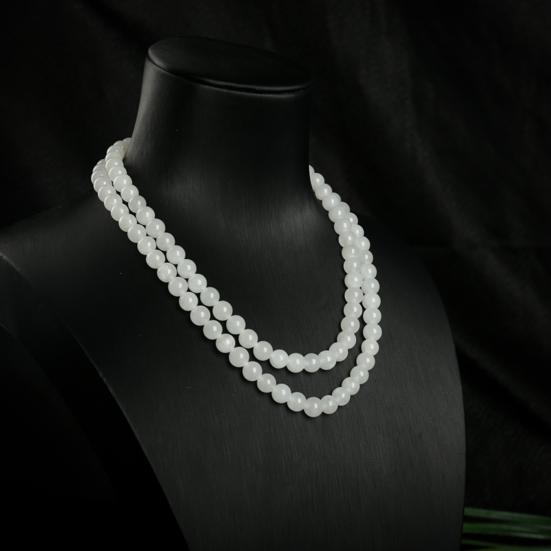 山料和田白玉108佛珠-红掌柜