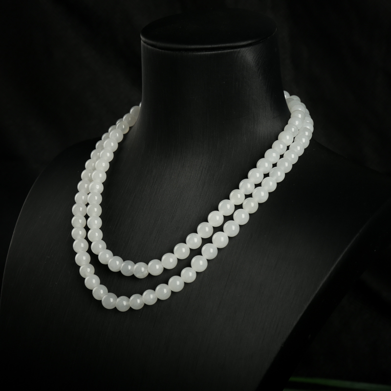 和田白玉108佛珠-红掌柜