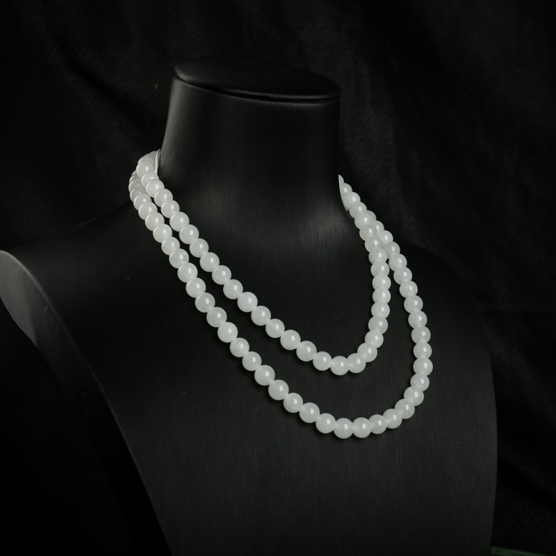 山料和田白玉108佛珠-红掌柜