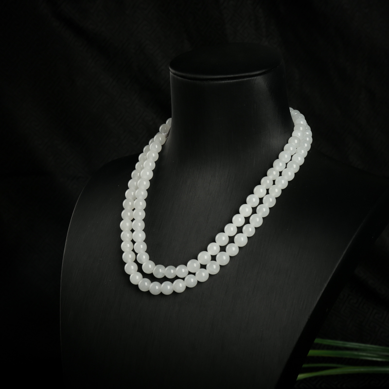 和田白玉108佛珠-红掌柜