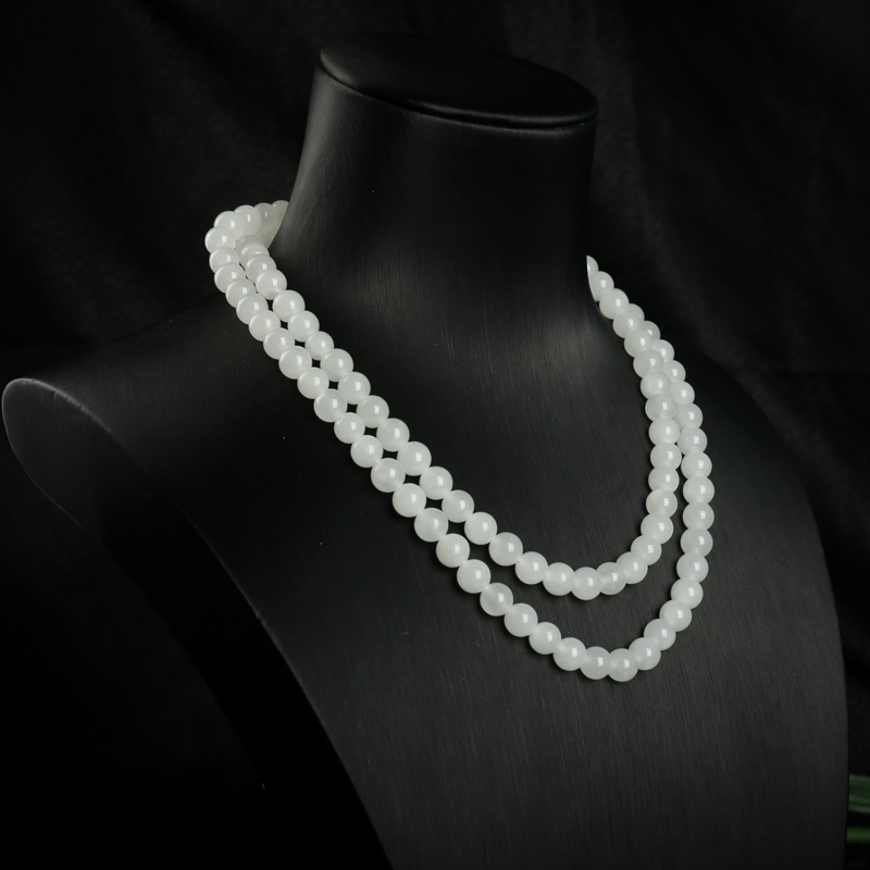 山料和田白玉108佛珠-红掌柜