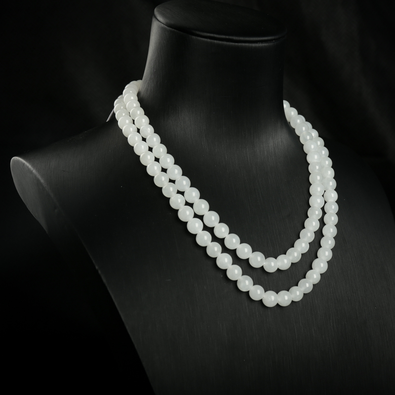 山料和田白玉108佛珠-红掌柜