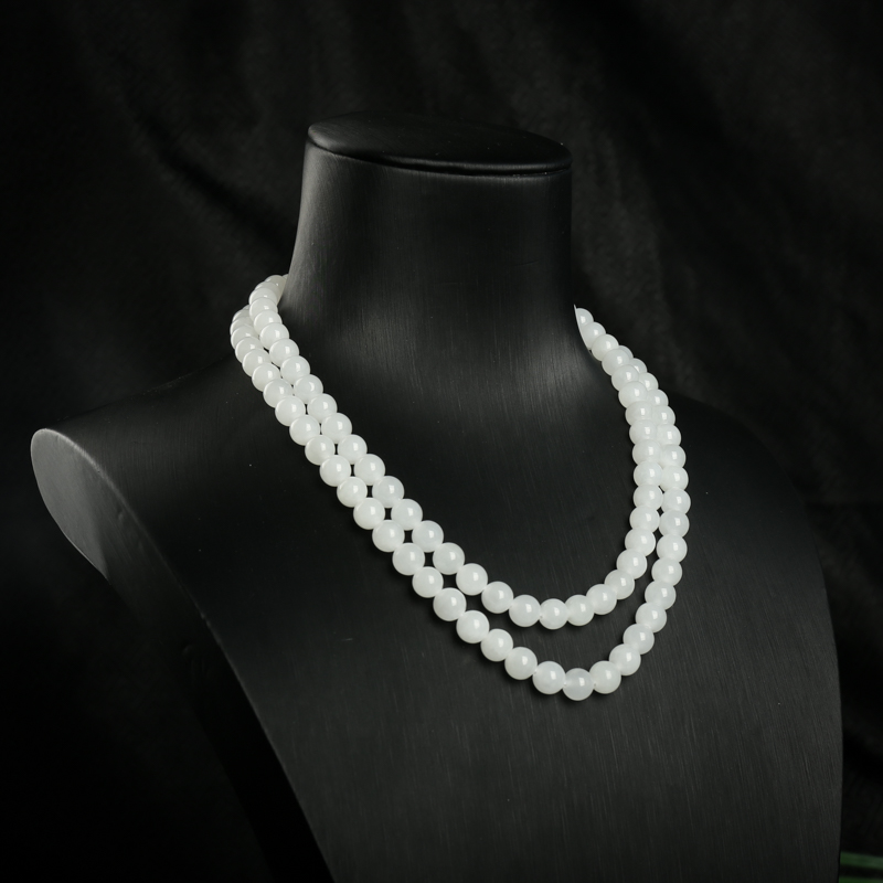 山料和田白玉108佛珠-红掌柜