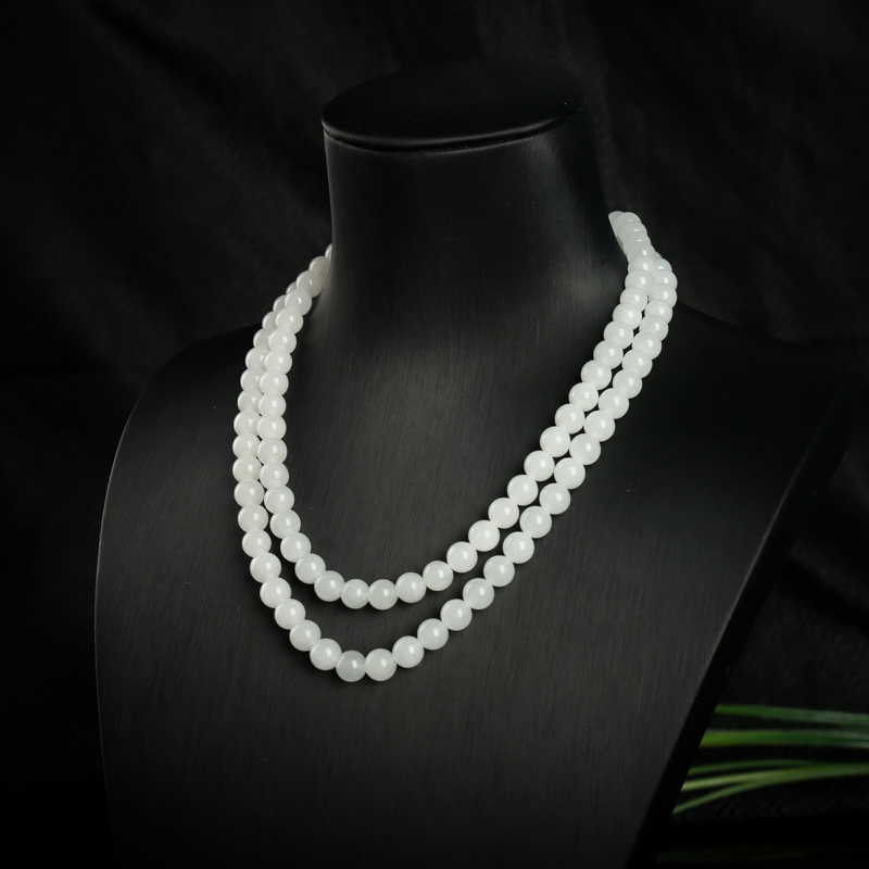 和田白玉108佛珠-红掌柜