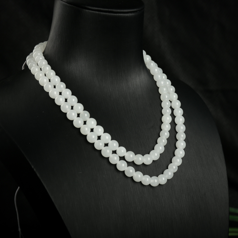 山料和田白玉108佛珠-红掌柜