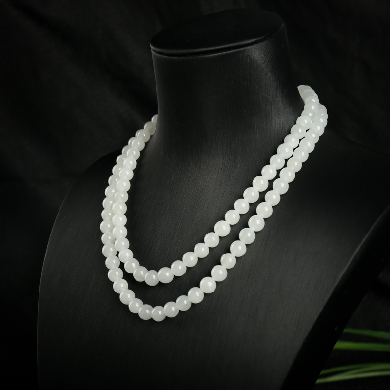 和田白玉108佛珠-红掌柜