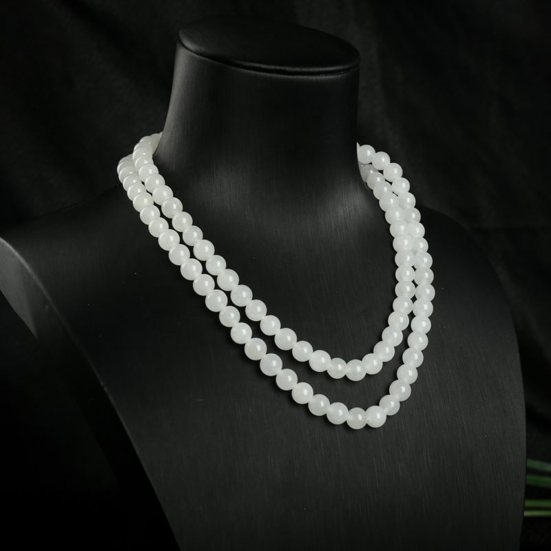 山料和田白玉108佛珠-红掌柜