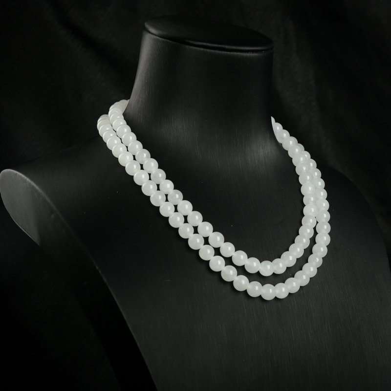 山料和田白玉108佛珠-红掌柜