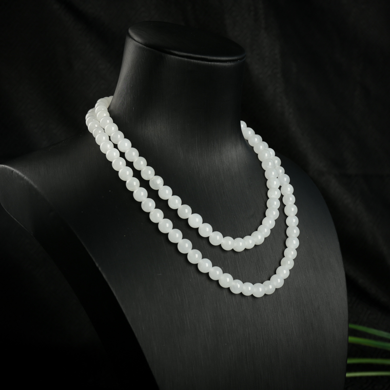 山料和田白玉108佛珠-红掌柜