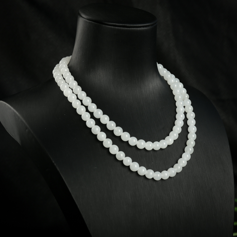 山料和田白玉108佛珠-红掌柜