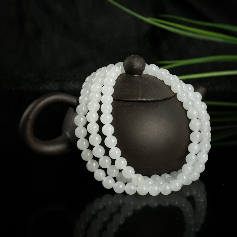 山料和田玉108佛珠-红掌柜