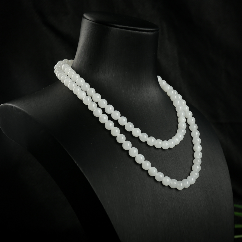 山料和田白玉108佛珠-红掌柜