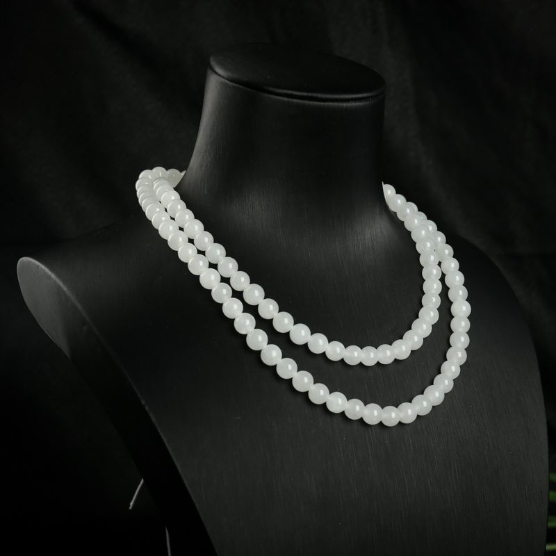 山料和田白玉108佛珠-红掌柜