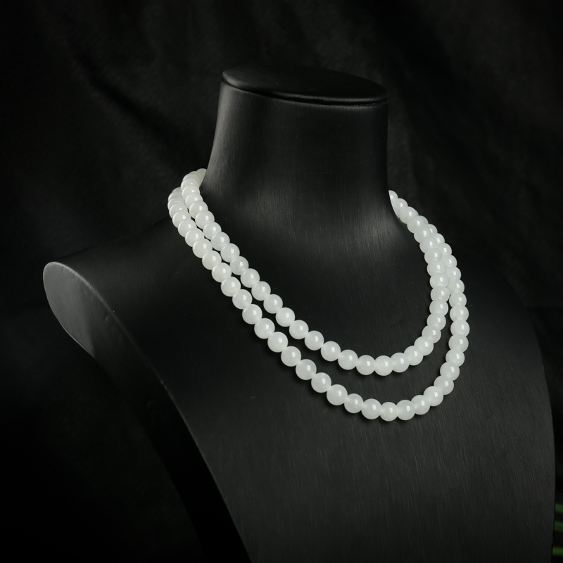 山料和田白玉108佛珠-红掌柜